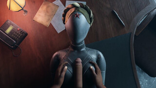 Atomic Heart No Hands Black guy tits fuck Robot Girl Big Boobs Cum on the face Titjob Animation