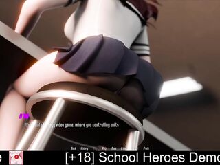 [ 18] School Heroes Demo (free game itchio) Adventure, Visual Novel