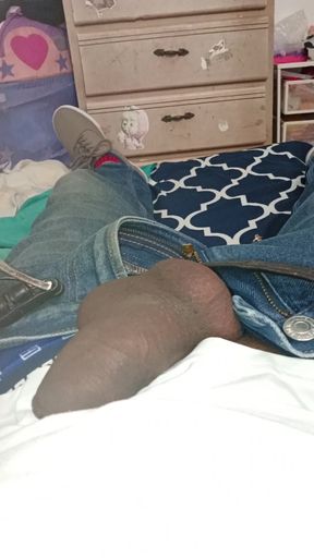 Playing with my big balls and suck too