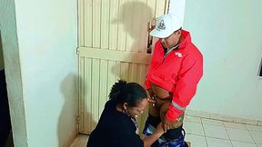 Horny MILF Swallows Delivery Guy's Cock, Flashes Ass for Courier, and Deepthroats Stranger – Your Wild Step Mom Fantasy