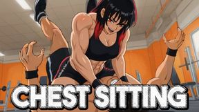 Athletic Mat Humiliation - Rika’s Hold You Down As Sweat Drips From Her Muscles | Chest Sitting | Sweat Fetish | Mixed Wrestling
