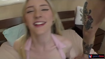 Monster Cock Makes Tiny Blonde Orgasm Non-Stop