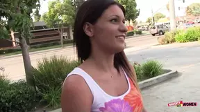 Sultry brunette babe Sofia Delgado and MILF Raquel Devine engage in steamy hot lesbian sex