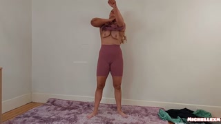 Hot blonde yoga pants try on haul