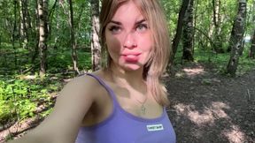 I Fill My Pussy with Food and Go for a Walk