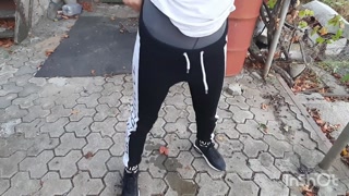 Teens Pee Outdoor