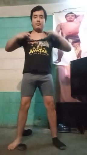 Jesus in boxer pulling his penis #138