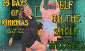 25 Days of Kinkmas Day 22: Elf on the shelf Wedgies