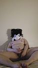 My favorite position and toy! Chubby furry femboy cums very hard to prostate + dick play!