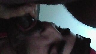 Arab guy talks slutty to black daddy before facial