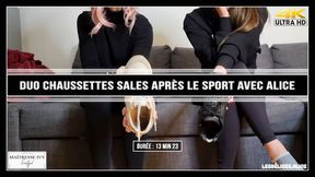 Role-play chaussettes sales après le sport en duo avec Alice