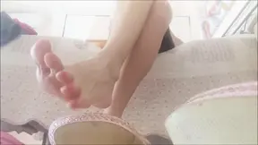 Swinging My Beautiful Feet with Nurse Slippers