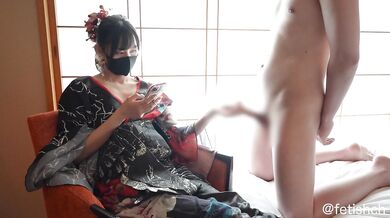 Japanese cosplay tickle handjob makes you jerk off moaning how it feels