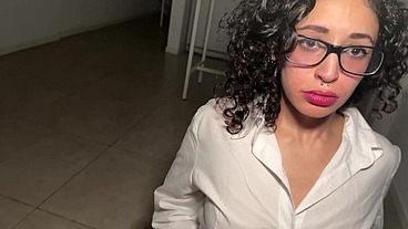 BDSM Submissive Secretary Gets Hardcore Sex, Face Fucking, Whipping, Domination and Foot Fetish!