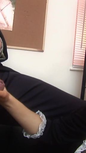 Epic moment from &quot;Cute maid in crotchless panties gets fucked during her interview&quot;