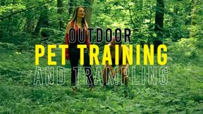 Pet training & trampling in the woods