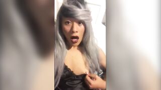 Hairy Asian amateur jerks off to orgasmic pleasure