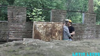 Sexy latin enjoys outside triple sex