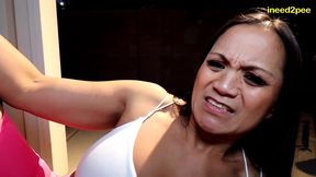 jazmine cruz pissing spandex shorts while teaching
