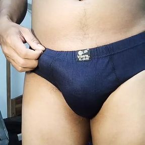 New Underwear Trying on VeeSaa Brief Panties Masturbation