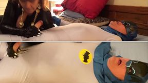 Granny Catwoman Deep Throats Batman's Cock