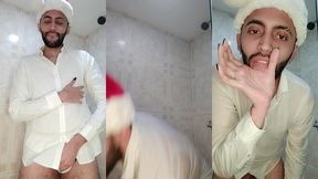 my christmas gift to you xmas jerking off my big uncut cock until i cum my white load.