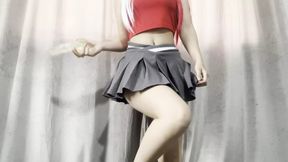 My Indian girlfriend shows herself in a skirt and then