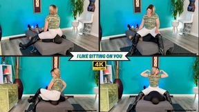 I Like Sitting on You - Amazon Goddess Rapture Uses Her ass To Crush Her Slave - Chest Sitting, Face Sitting, and Stomach Sitting Have Him Trapped Under Her 4K (MP4)
