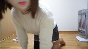 Kigurumi masturbation while smells the socks(miniskirt, kneesocks)