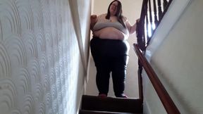 BBW SSBBW stairway to heaven - stairs