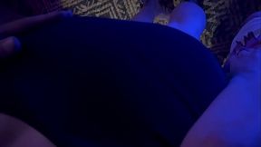 ON THE TOUR BUS CHEETAH ADORA IN CLEAR STRIPPER SHOES AND MIAMI BOOTY DRESS