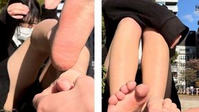 Young Japanese Beauty Laughs Hysterically as Her Super Sensitive Size 6. 5 Soles Get Tickled; 4 minutes 51 seconds