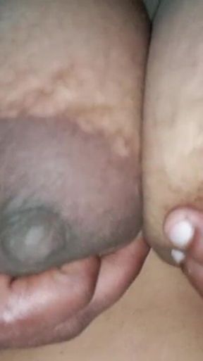 Desi BBW Aunty Topless Tease Big Boobs Squeeze