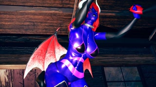 Red VS Blue Succubus lesbian Foursome