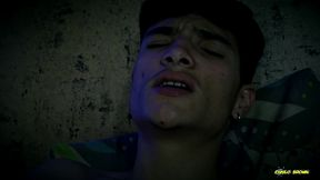 halloween slasher magic c caught hot twink andres zp jerking his big dick and gave him a helping hand