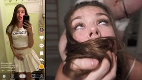 College Beauty WRECKED With Two Large Cocks - Princess&#x1F478; Alice