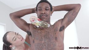 phantom strokes gets his bbc soaked in drool from chiara chianti!