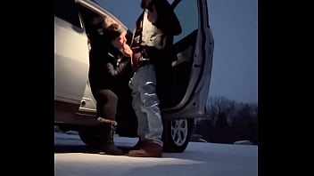 Sneaky Car Sex, BIG Cock and HUGE Orgasm