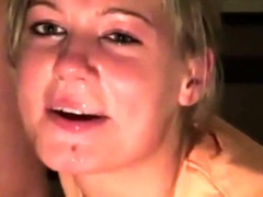 Deep Throat und Facial der deutschen Amateurfrau