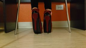 Bella Trix black and red heels shoeplay