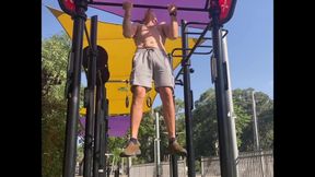 Solo Masturbation with Some Exercise