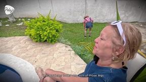 Grandma's strap-on garden secret she destroys willing gardener