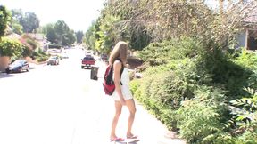 Cute couple kiss passionately before sexy cutie sucks his dick