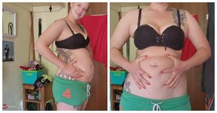 Full Belly Lotioning and JOI