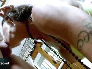 Lascivious tattooed mother i'd like to fuck gets an arm in her snatch and a ramrod in her butt