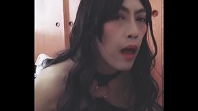 Chinese crossdresser 3 masturbates