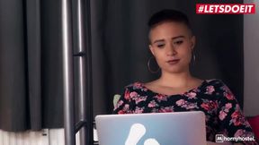 Gabi Gold's Secret Affair with Darrell Deeps: Big Black Cock Surprise in the Hostel