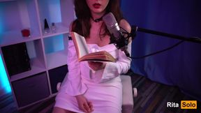 A Beauty Reads a Book and Masturbates Literary Orgasm From Sexy Beauty ( 4K Ultra HD )