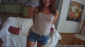 Russian teen Valentina goes wild in POV casting