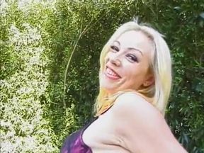 Naughty Blonde in Stockings Enjoys Big Dick in Her Asshole